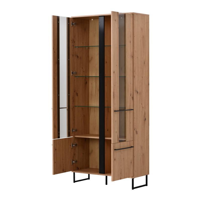 ΒΙΤΡΙΝΑ SARDINIA 2K VS2 ARTISAN OAK / ΜΑΥΡΟ 84.5x35x193.5εκ srd - Image 4