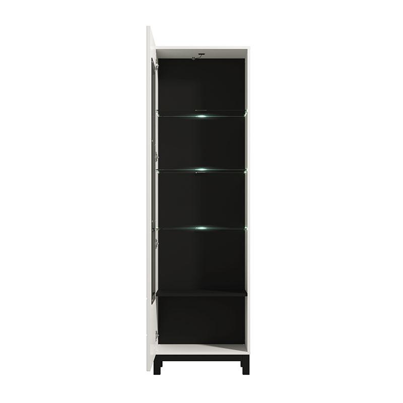 ΒΙΤΡΙΝΑ SARTHE 1K VS1 ΛΕΥΚΟ-ΜΑΥΡΟ-ΛΕΥΚΟ ΜΑΤ-ΜΑΥΡΟ MAT 58x35x204εκ n.t.v - Image 5