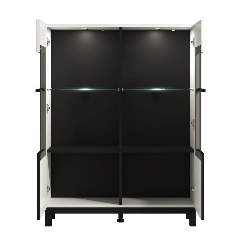 ΒΙΤΡΙΝΑ SARTHE 2K VS2 ΛΕΥΚΟ-ΜΑΥΡΟ-ΛΕΥΚΟ ΜΑΤ-ΜΑΥΡΟ MAT 96x35x128εκ n.t.v - Image 5