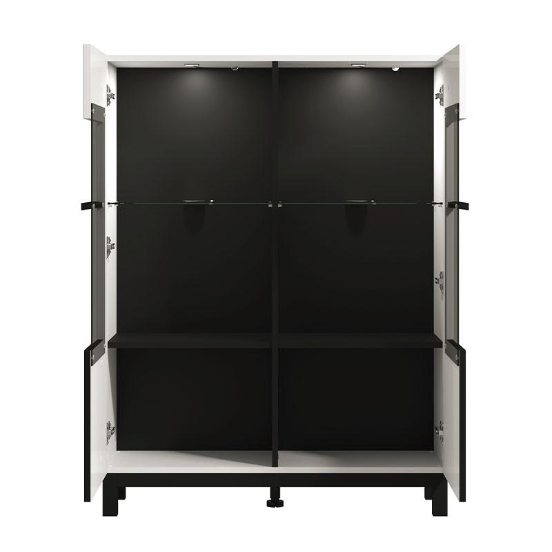 ΒΙΤΡΙΝΑ SARTHE 2K VS2 ΛΕΥΚΟ-ΜΑΥΡΟ-ΛΕΥΚΟ ΜΑΤ-ΜΑΥΡΟ MAT 96x35x128εκ n.t.v - Image 6