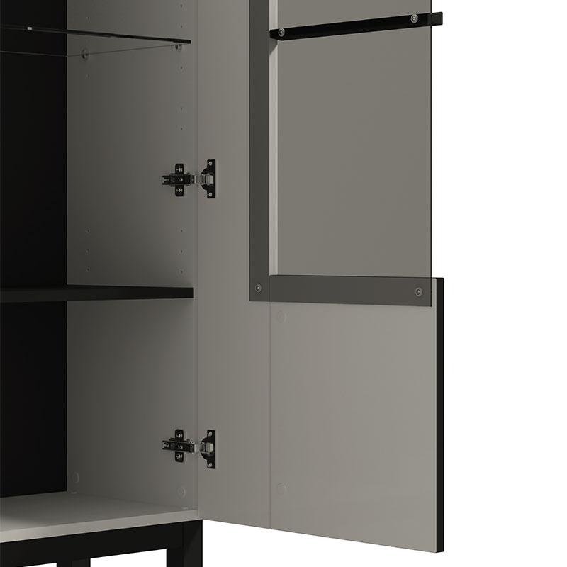 ΒΙΤΡΙΝΑ SARTHE 2K VS2 ΛΕΥΚΟ-ΜΑΥΡΟ-ΛΕΥΚΟ ΜΑΤ-ΜΑΥΡΟ MAT 96x35x128εκ n.t.v - Image 7