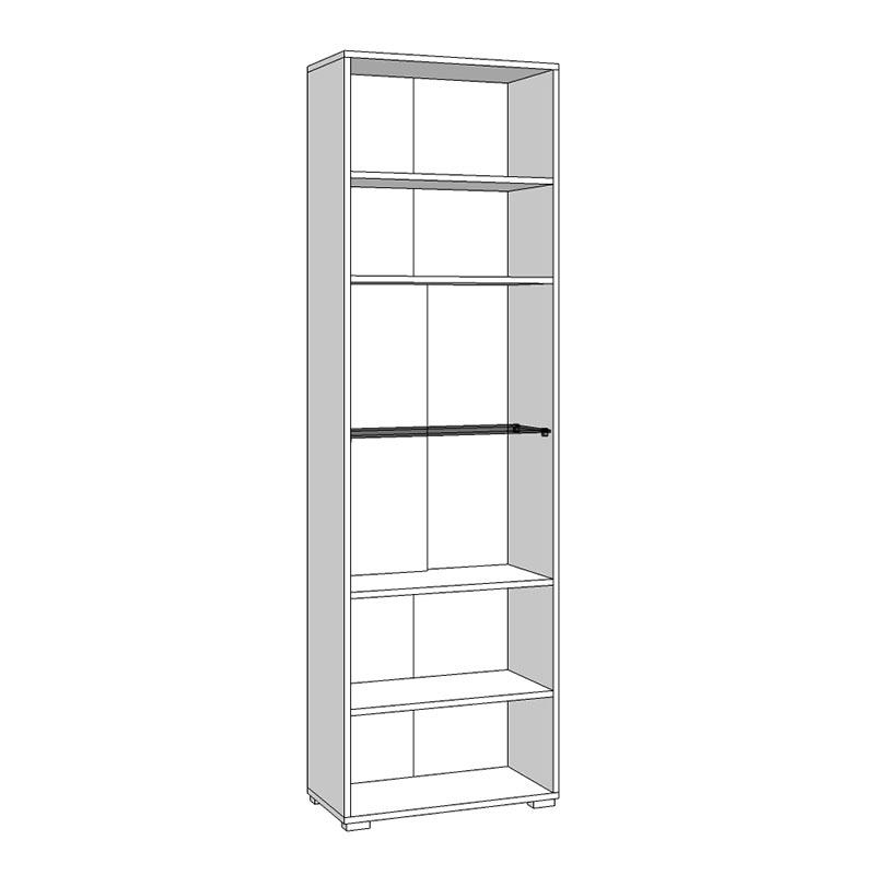 ΒΙΤΡΙΝΑ TRENTINO 1K VS ΛΕΥΚΟ-ΜΑΥΡΟ-ΛΕΥΚΗ ΛΑΚΑ 58x35x190εκ s.p.f - Image 6