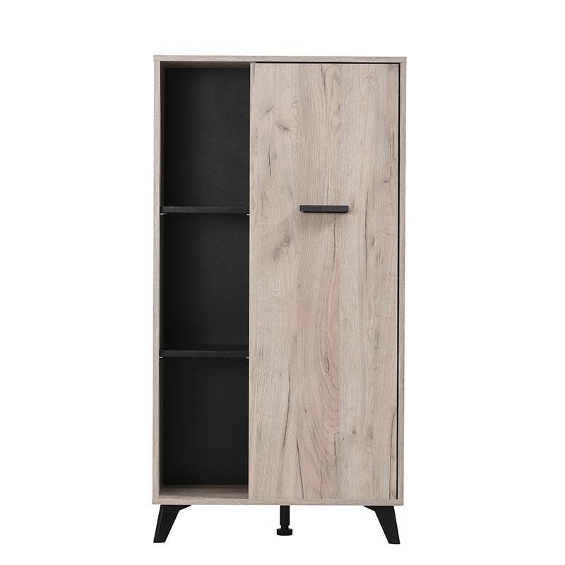ΒΙΤΡΙΝΑ UMBRIA POP GREY OAK-ΜΑΥΡΟ 67x33x130εκ - Image 3