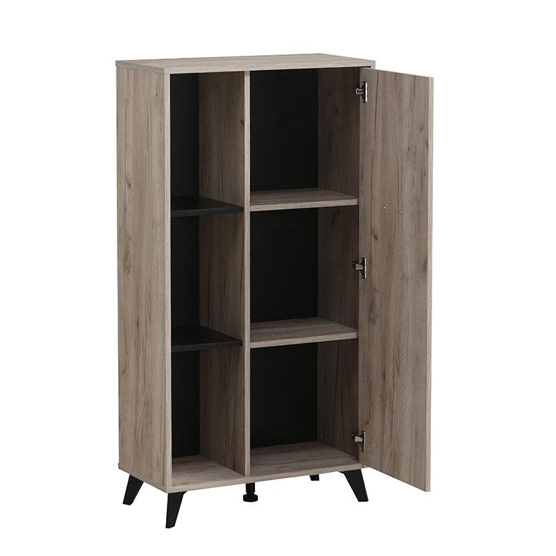 ΒΙΤΡΙΝΑ UMBRIA POP GREY OAK-ΜΑΥΡΟ 67x33x130εκ - Image 4