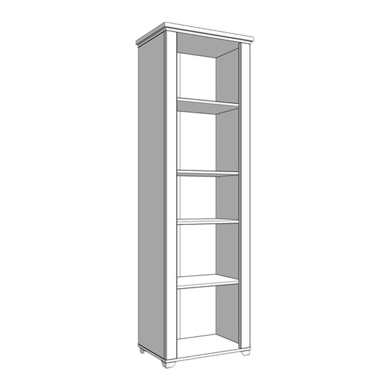 ΒΙΤΡΙΝΑ VALENCIA POP 1K ΛΕΥΚΟ-ARTISAN OAΚ-ΛΕΥΚΟ ΜΑΤ ΧΡΩΜΑ 60.5x41x194.5εκ - Image 6