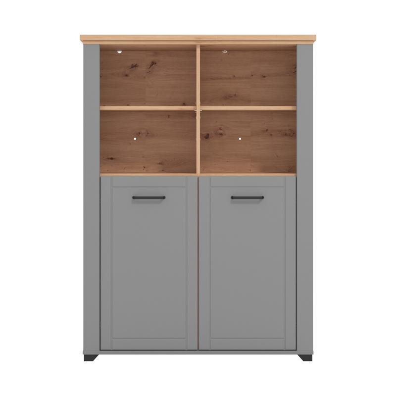 ΒΙΤΡΙΝΑ VALENCIA POP 2K ΓΚΡΙ ΓΡΑΦΙΤΗ-ARTISAN OAΚ-ΓΚΡΙ ΜΑΤ ΧΡΩΜΑ 103.5x41x143εκ - Image 3