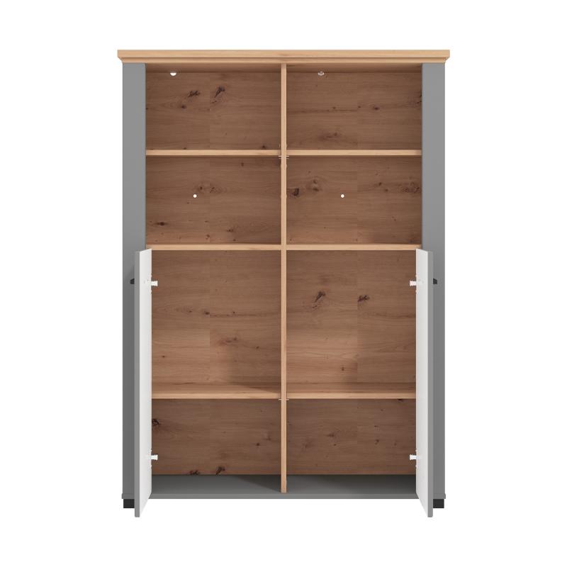 ΒΙΤΡΙΝΑ VALENCIA POP 2K ΓΚΡΙ ΓΡΑΦΙΤΗ-ARTISAN OAΚ-ΓΚΡΙ ΜΑΤ ΧΡΩΜΑ 103.5x41x143εκ - Image 4