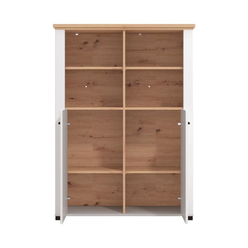 ΒΙΤΡΙΝΑ VALENCIA POP 2K ΛΕΥΚΟ-ARTISAN OAΚ-ΛΕΥΚΟ ΜΑΤ ΧΡΩΜΑ 103.5x41x143εκ - Image 4