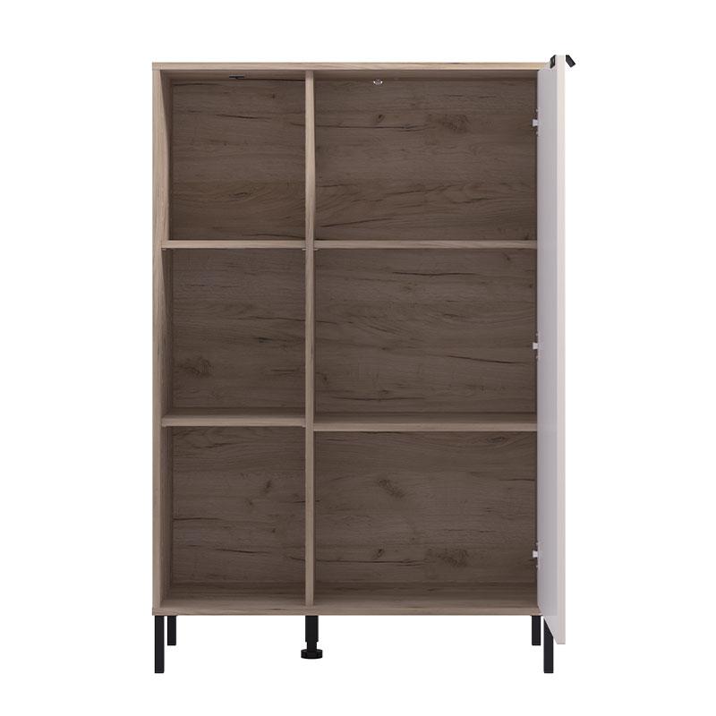 ΒΙΤΡΙΝΑ VANDEA 2K POP CASHMERE-GREY OAK 87x40x131εκ - Image 4