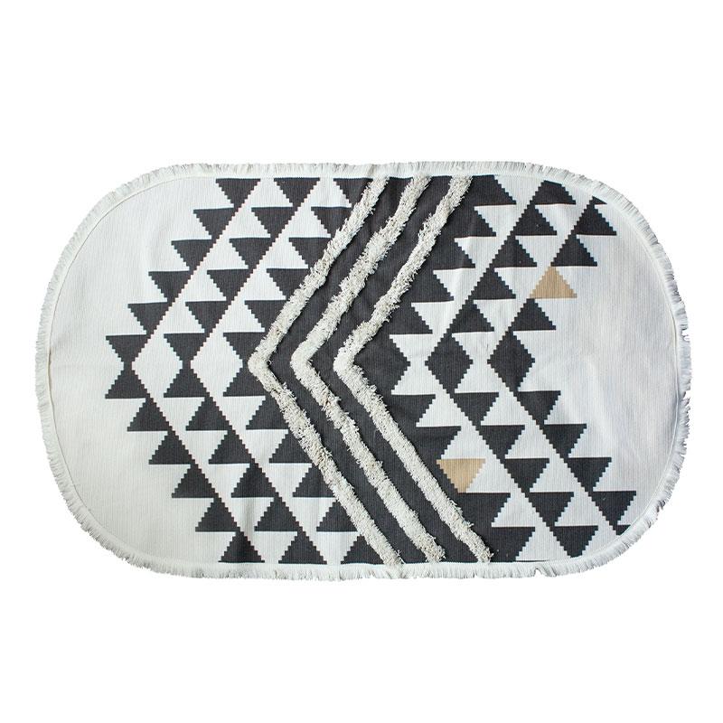 ΧΑΛΙ ΟΒΑΛ 733 ΜΑΥΡΟ ΜΠΕΖ ΥΦΑΣΜΑ 90x150εκ rxt