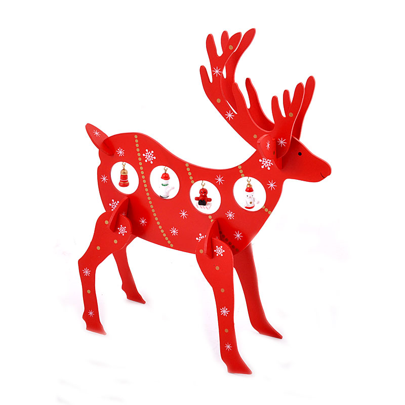 Χριστουγεννιάτικο διακοσμητικό τάρανδος κόκκινος 22x36εκ