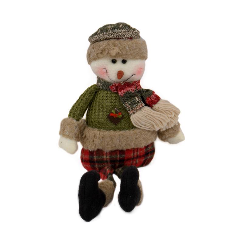 ΧΡΙΣΤΟΥΓΕΝΝΙΑΤΙΚΗ ΔΙΑΚΟΣΜΗΤΙΚΗ ΦΙΓΟΥΡΑ "SANTA+SNOWMAN" 1/2 ΚΟΚΚΙΝΟ-ΠΡΑΣΙΝΟ 15x8x50εκ - Image 3