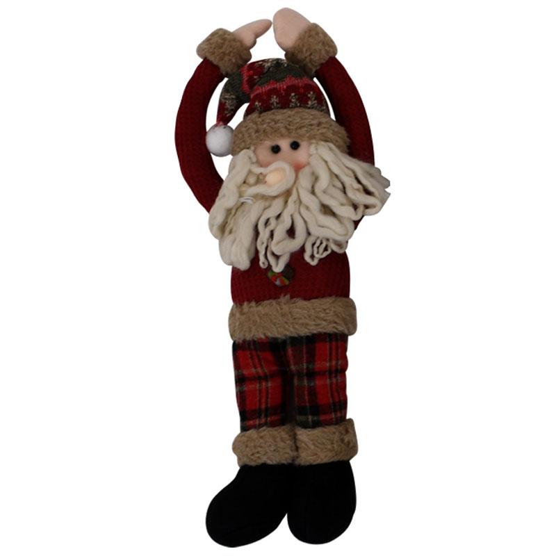 ΧΡΙΣΤΟΥΓΕΝΝΙΑΤΙΚΗ ΔΙΑΚΟΣΜΗΤΙΚΗ ΦΙΓΟΥΡΑ "SANTA+SNOWMAN" 1/2 ΚΟΚΚΙΝΟ-ΠΡΑΣΙΝΟ 15x8x55εκ - Image 4