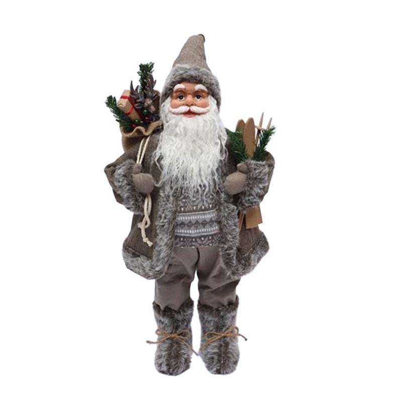 ΧΡΙΣΤΟΥΓΕΝΝΙΑΤΙΚΗ ΦΙΓΟΥΡΑ ΑΓΙΟΣ ΒΑΣΙΛΗΣ FL105 ΚΑΦΕ ΧΡΩΜΑ 37x18x83εκ