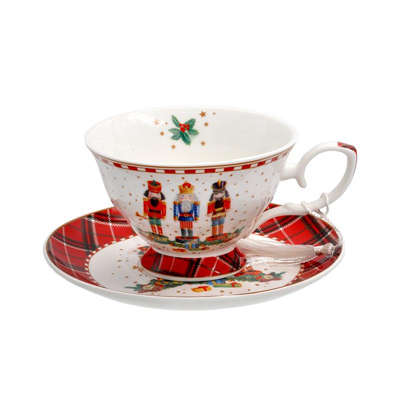 ΧΡΙΣΤΟΥΓΕΝΝΙΑΤΙΚΗ ΚΕΡΑΜΙΚΗ ΚΟΥΠΑ ΜΕ ΠΙΑΤΑΚΙ FL80018 ΛΕΥΚΟ 13x7εκ 200ml