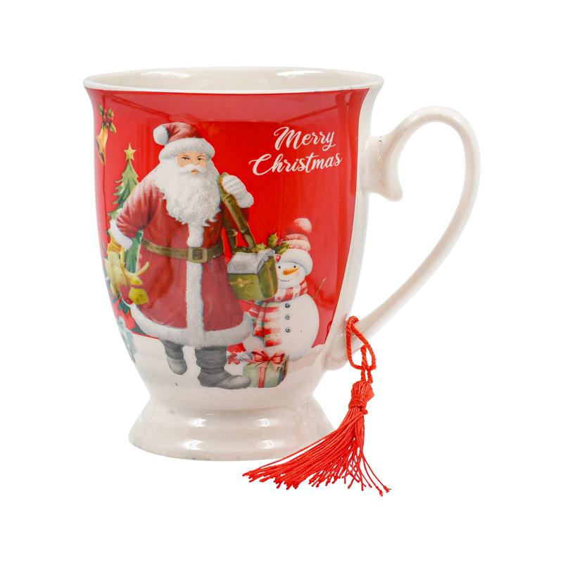 ΧΡΙΣΤΟΥΓΕΝΝΙΑΤΙΚΗ ΚΟΥΠΑ ΣΕ ΚΟΥΤΙ ΔΩΡΟΥ 1/4 FL897 ΑΓΙΟΣ ΒΑΣΙΛΗΣ ΜΕ ΧΙΟΝΑNΘΡΩΠΟ 9x11εκ - Image 4