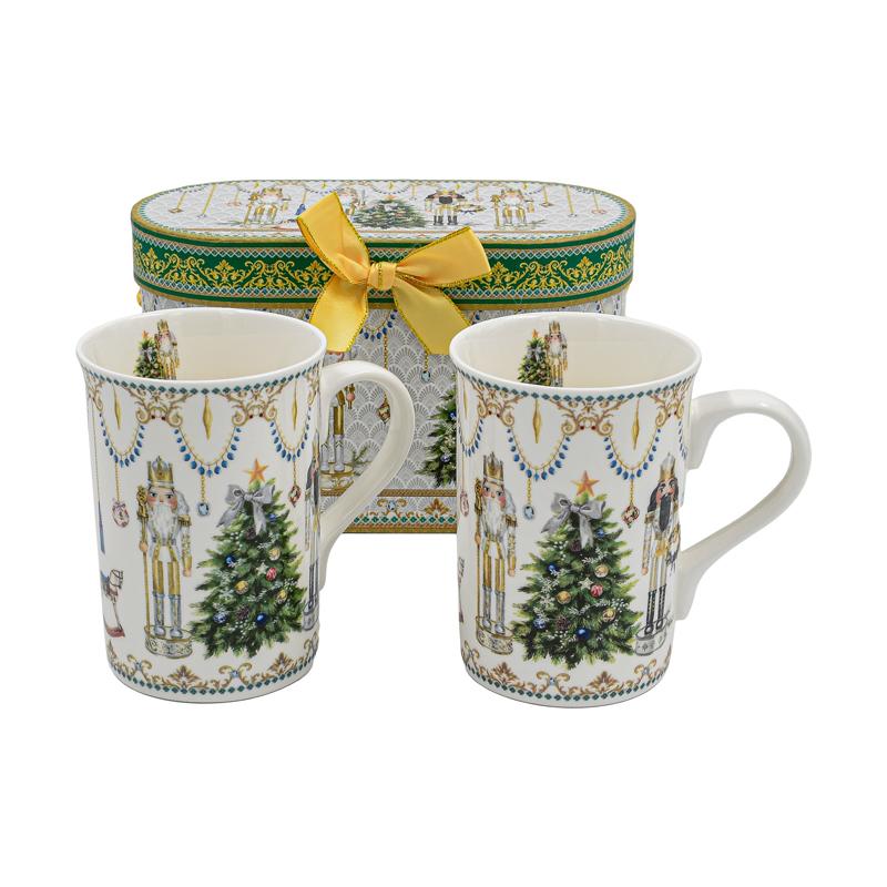 ΧΡΙΣΤΟΥΓΕΝΝΙΑΤΙΚΗ ΚΟΥΠΑ ΣΕΤ 2 ΤΕΜ ΣΕ ΚΟΥΤΙ FL005 ΚΑΡΥΟΘΡΑΥΣΤΗΣ 8x11εκ