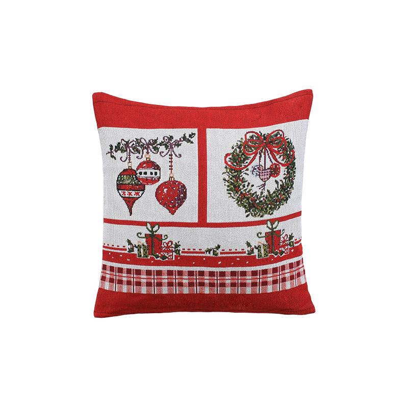 ΧΡΙΣΤΟΥΓΕΝΝΙΑΤΙΚΟ ΔΙΑΚΟΣΜΗΤΙΚΟ ΜΑΞΙΛΑΡΙ FL027 ΚΟΚΚΙΝΟ ΛΕΥΚΟ ΧΡΩΜΑ 44x44x10εκ