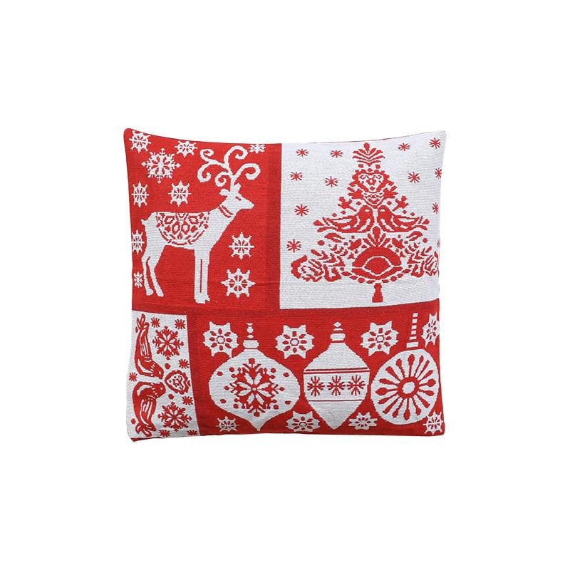 ΧΡΙΣΤΟΥΓΕΝΝΙΑΤΙΚΟ ΔΙΑΚΟΣΜΗΤΙΚΟ ΜΑΞΙΛΑΡΙ FL029 ΚΟΚΚΙΝΟ ΛΕΥΚΟ ΧΡΩΜΑ 44x44x10εκ