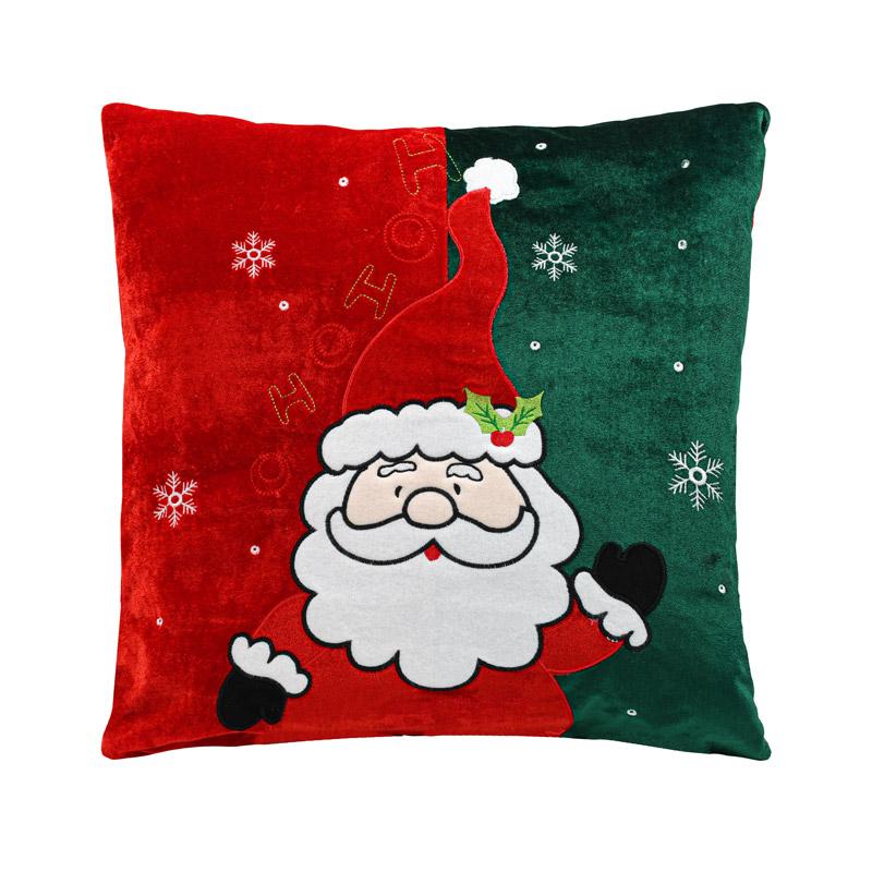 ΧΡΙΣΤΟΥΓΕΝΝΙΑΤΙΚΟ ΔΙΑΚΟΣΜΗΤΙΚΟ ΜΑΞΙΛΑΡΙ "SANTA CLAUS" FL112 ΚΟΚΚΙΝΟ-ΠΡΑΣΙΝΟ-ΛΕΥΚΟ 42x42x5εκ