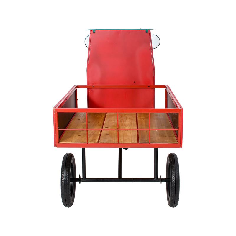 ΧΡΙΣΤΟΥΓΕΝΝΙΑΤΙΚΟ ΔΙΑΚΟΣΜΗΤΙΚΟ ΜΕΤΑΛΛΙΚΟ RETRO ΤΡΙΚΥΚΛΟ ΣΚΟΥΤΕΡ ΜΕ ΚΑΡΟΤΣΑ FL064 ΚΟΚΚΙΝΟ-ΠΡΑΣΙΝΟ ΧΡΩΜΑ 162x62x94εκ - Image 5