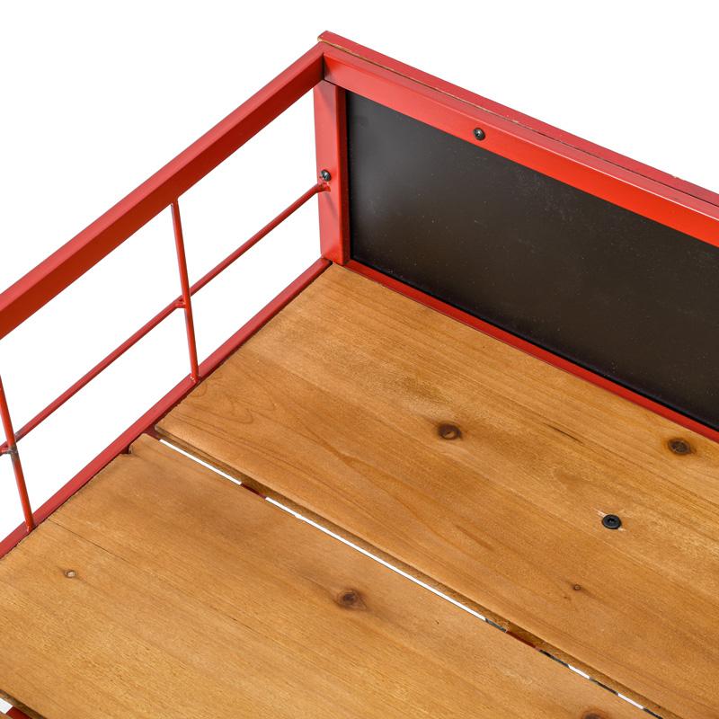 ΧΡΙΣΤΟΥΓΕΝΝΙΑΤΙΚΟ ΔΙΑΚΟΣΜΗΤΙΚΟ ΜΕΤΑΛΛΙΚΟ RETRO ΤΡΙΚΥΚΛΟ ΣΚΟΥΤΕΡ ΜΕ ΚΑΡΟΤΣΑ FL064 ΚΟΚΚΙΝΟ-ΠΡΑΣΙΝΟ ΧΡΩΜΑ 162x62x94εκ - Image 6