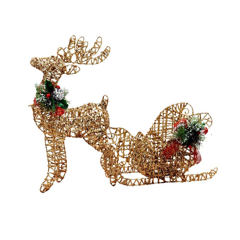 ΧΡΙΣΤΟΥΓΕΝΝΙΑΤΙΚΟ ΦΩΤΙΖΟΜΕΝΟ ΔΙΑΚΟΣΜΗΤΙΚΟ ΤΑΡΑΝΔΟΣ ΜΕ ΕΛΚΗΘΡΟ FL220303 ΜΠΡΟΝΖΕ ΧΡΩΜΑ 50εκ