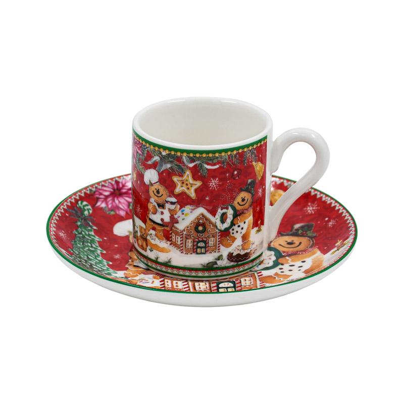 ΧΡΙΣΤΟΥΓΕΝΝΙΑΤΙΚΟ ΣΕΤ 4ΤΕΜ ΚΟΥΠΕΣ ΜΕ ΠΙΑΤΑΚΙ FL015 GINGERBREAD MAN 5,5x6εκ - Image 4