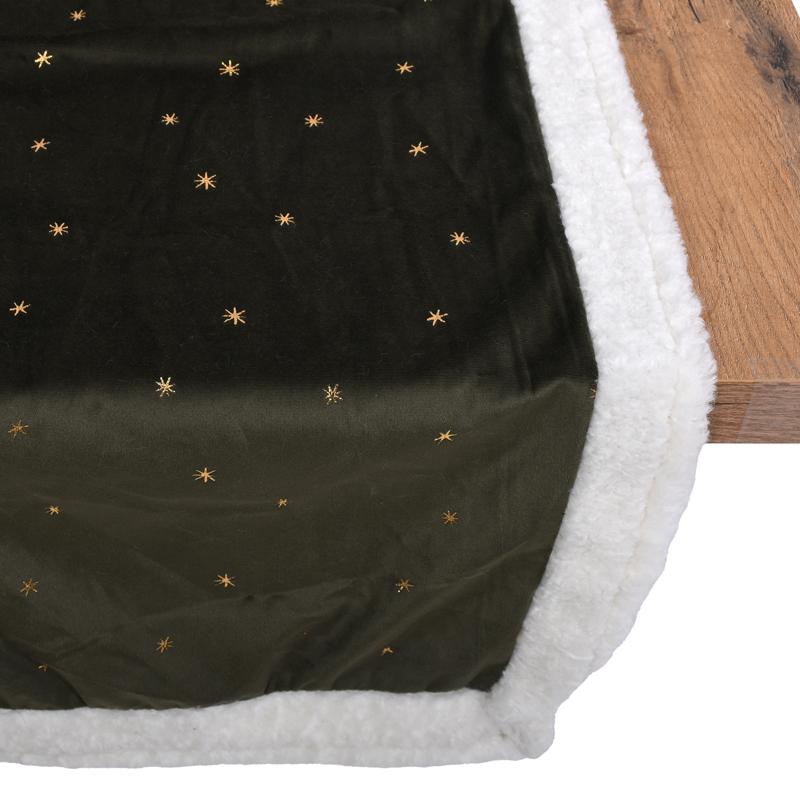 ΔΙΑΚΟΣΜΗΤΙΚΗ ΧΡΙΣΤΟΥΓΕΝΝΙΑΤΙΚΗ ΤΡΑΒΕΡΣΑ FL1986 ΠΡΑΣΙΝΟ-ΛΕΥΚΟ-ΧΡΥΣΟ 40x140εκ - Image 3