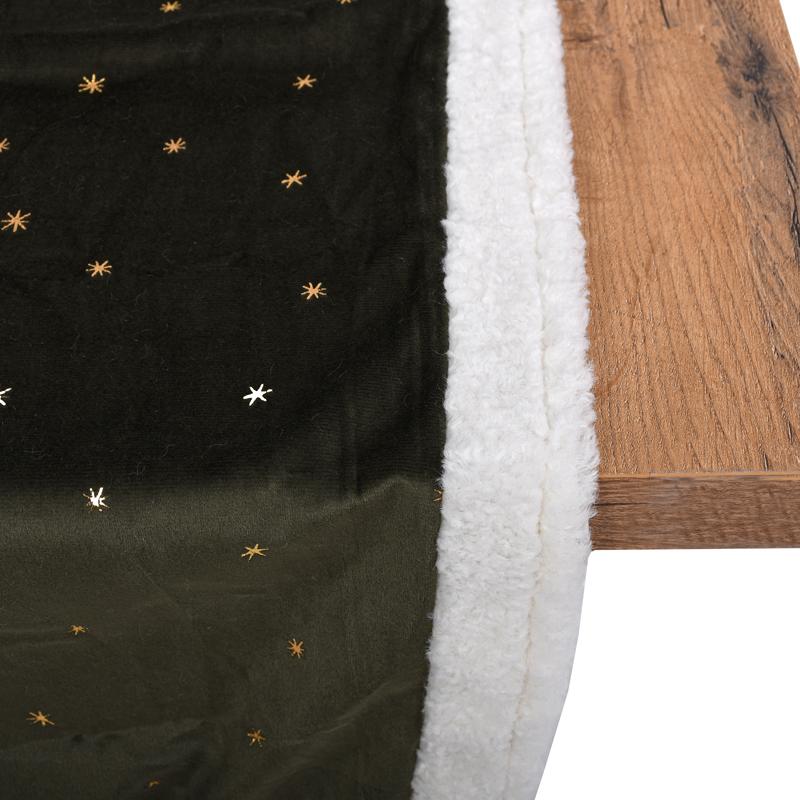 ΔΙΑΚΟΣΜΗΤΙΚΗ ΧΡΙΣΤΟΥΓΕΝΝΙΑΤΙΚΗ ΤΡΑΒΕΡΣΑ FL1986 ΠΡΑΣΙΝΟ-ΛΕΥΚΟ-ΧΡΥΣΟ 40x140εκ - Image 4