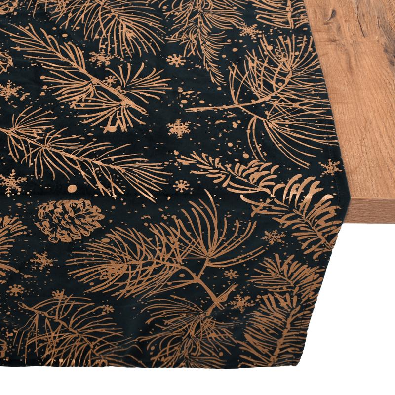 ΔΙΑΚΟΣΜΗΤΙΚΗ ΧΡΙΣΤΟΥΓΕΝΝΙΑΤΙΚΗ ΤΡΑΒΕΡΣΑ FL286 ΜΠΛΕ ΜΕ ΧΡΥΣΟ 40x140εκ - Image 3