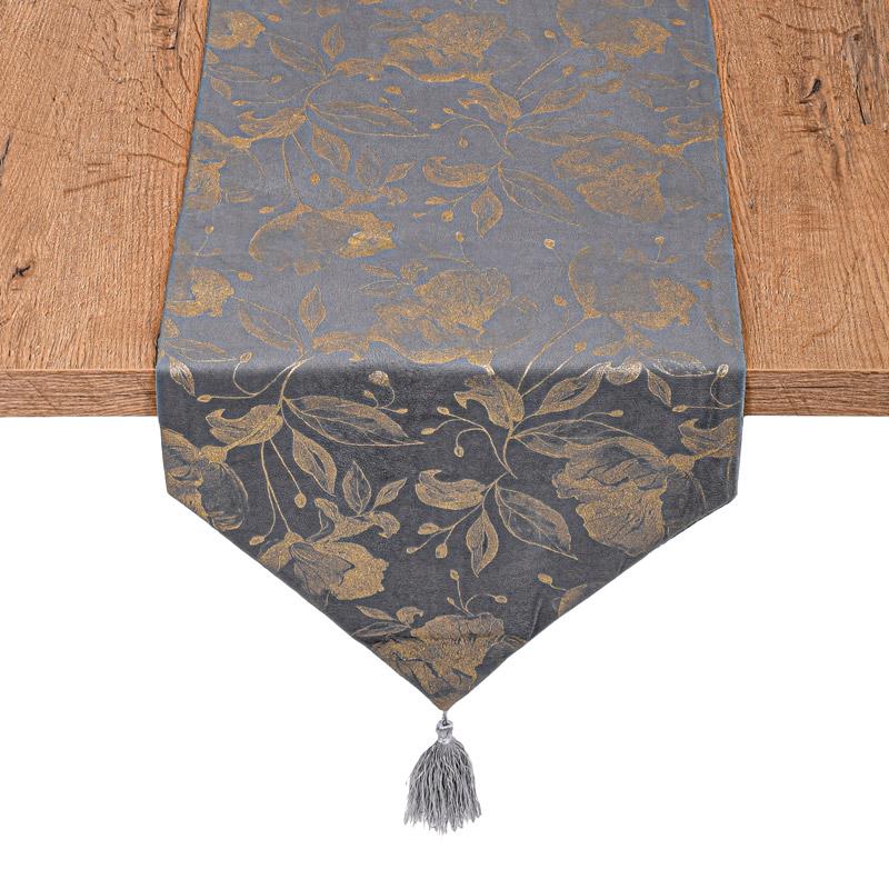 ΔΙΑΚΟΣΜΗΤΙΚΗ ΤΡΑΒΕΡΣΑ ΓΚΡΙ-ΧΡΥΣΟ ΧΡΩΜΑ 150x32εκ - Image 4