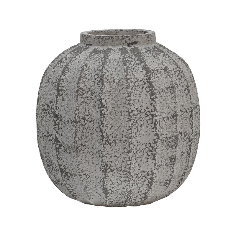 ΔΙΑΚΟΣΜΗΤΙΚΟ ΒΑΖΟ FL24173 POLYRESIN ΓΚΡΙ ΧΡΩΜΑ 34x34x50εκ