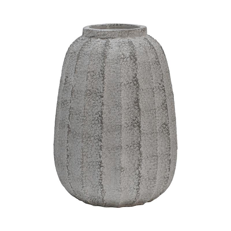 ΔΙΑΚΟΣΜΗΤΙΚΟ ΒΑΖΟ FL24174 POLYRESIN ΓΚΡΙ ΧΡΩΜΑ 37x37x40εκ