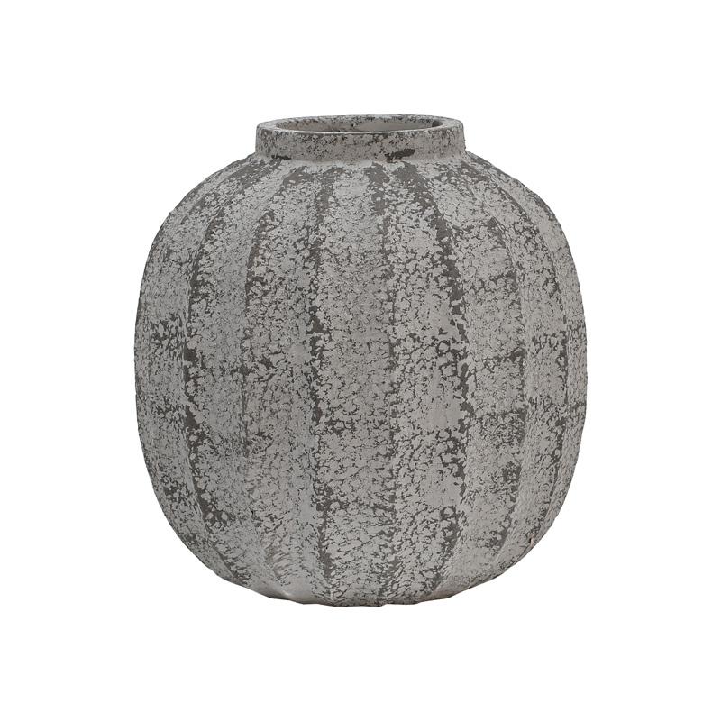 ΔΙΑΚΟΣΜΗΤΙΚΟ ΒΑΖΟ FL24175 POLYRESIN ΓΚΡΙ ΧΡΩΜΑ 28x28x30εκ