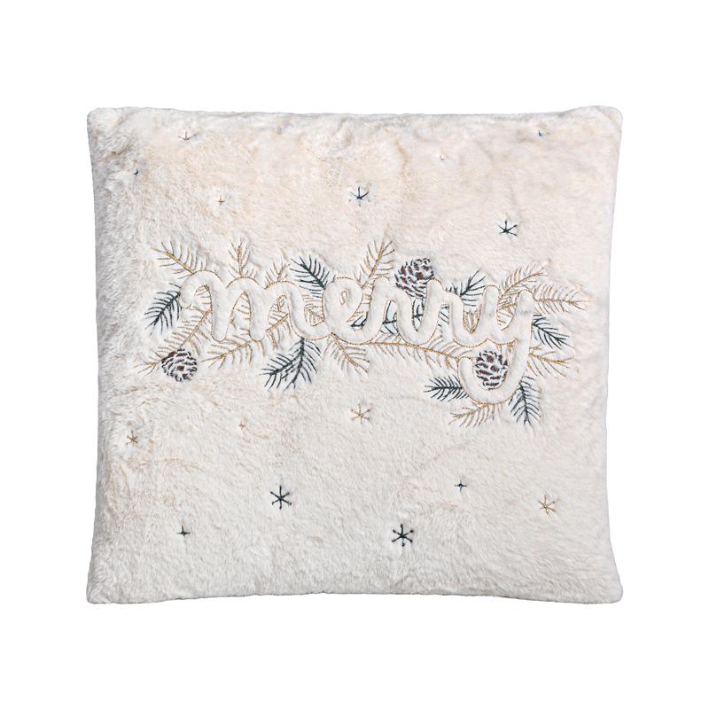 ΔΙΑΚΟΣΜΗΤΙΚΟ ΧΡΙΣΤΟΥΓΕΝΝΙΑΤΙΚΟ ΜΑΞΙΛΑΡΙ FL006 ΛΕΥΚΟ 45x45x5εκ