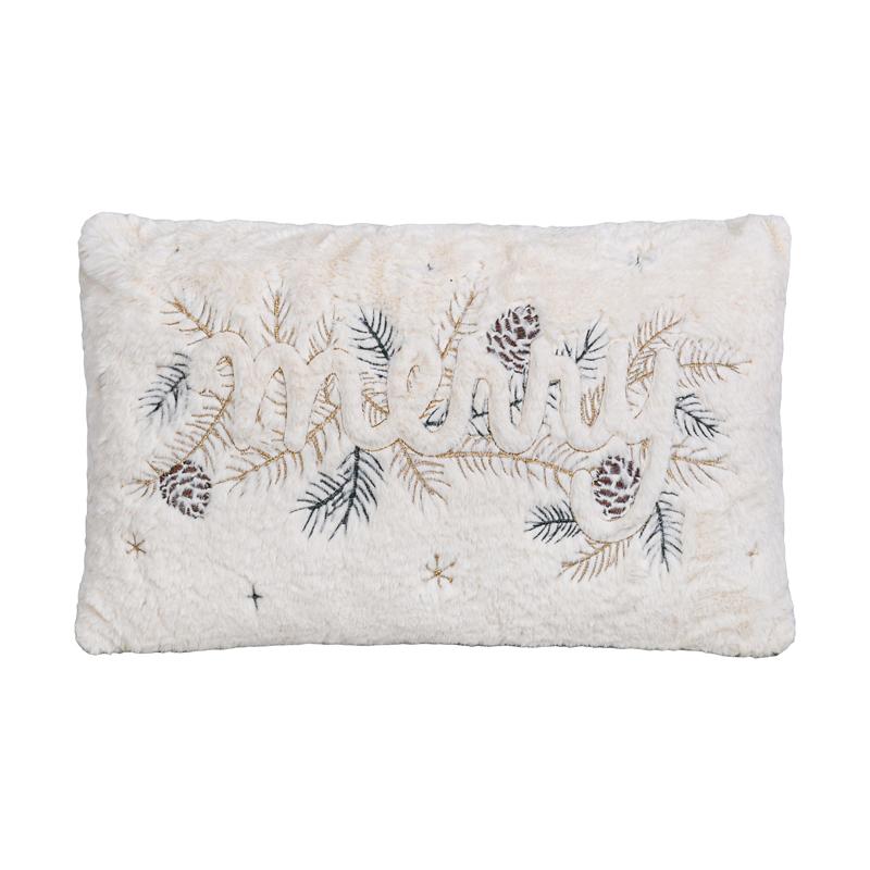 ΔΙΑΚΟΣΜΗΤΙΚΟ ΧΡΙΣΤΟΥΓΕΝΝΙΑΤΙΚΟ ΜΑΞΙΛΑΡΙ FL006 ΛΕΥΚΟ-ΜΠΕΖ 30x50x5εκ