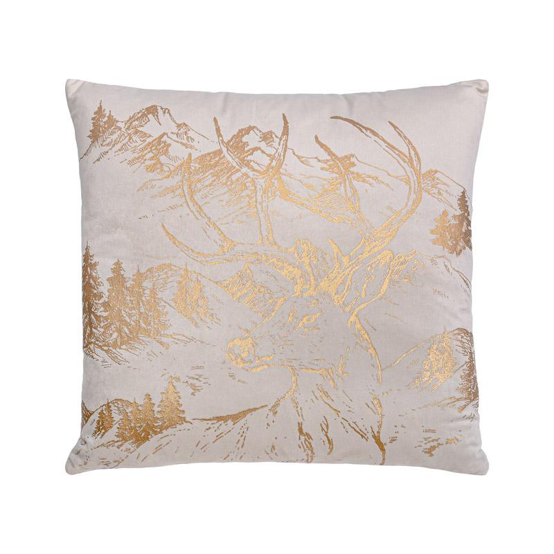 ΔΙΑΚΟΣΜΗΤΙΚΟ ΧΡΙΣΤΟΥΓΕΝΝΙΑΤΙΚΟ ΜΑΞΙΛΑΡΙ FL284 ΜΠΕΖ ΜΕ ΧΡΥΣΟ 45x45x5εκ