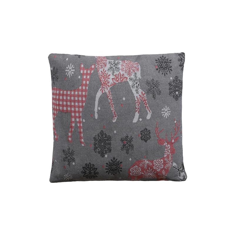 ΔΙΑΚΟΣΜΗΤΙΚΟ ΜΑΞΙΛΑΡΙ ΧΡΙΣΤΟΥΓΕΝΝΙΑΤΙΚΟ FL6220 ΓΚΡΙ ΧΡΩΜΑ 45x45x10εκ