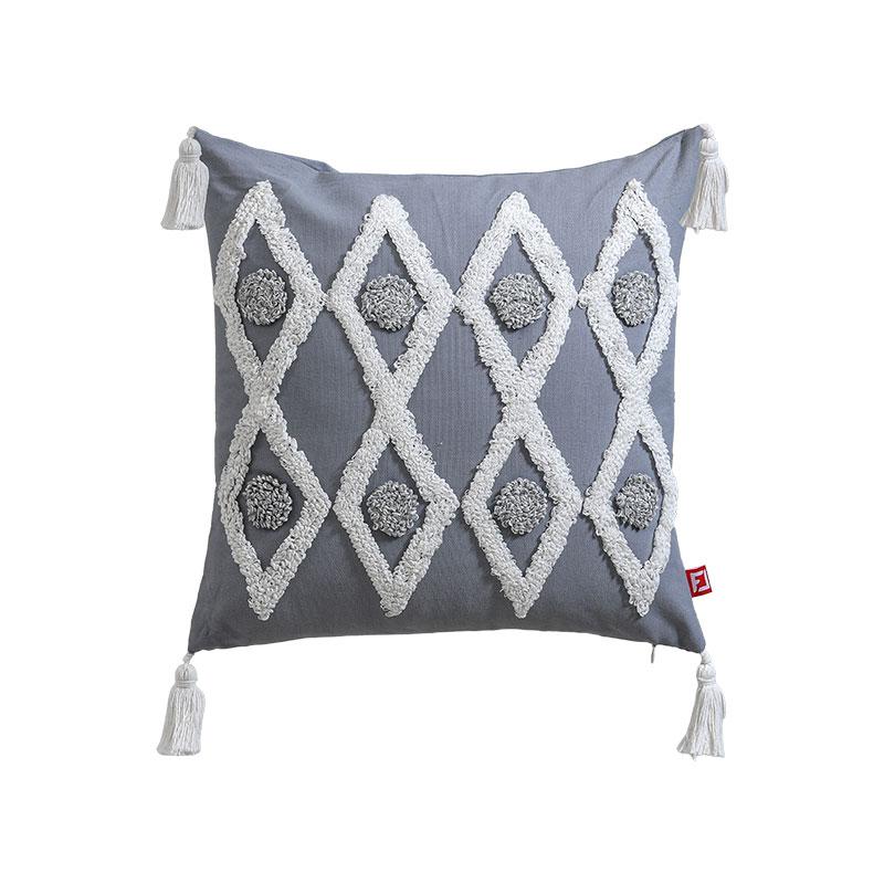 ΔΙΑΚΟΣΜΗΤΙΚΟ ΜΑΞΙΛΑΡΙ Rombus ΓΚΡΙ ΧΡΩΜΑ 45x45x10εκ