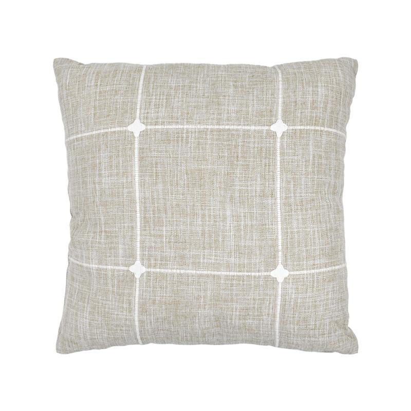 ΔΙΑΚΟΣΜΗΤΙΚΟ ΜΑΞΙΛΑΡΙ ΜΠΕΖ-ΛΕΥΚΟ 45x45εκ