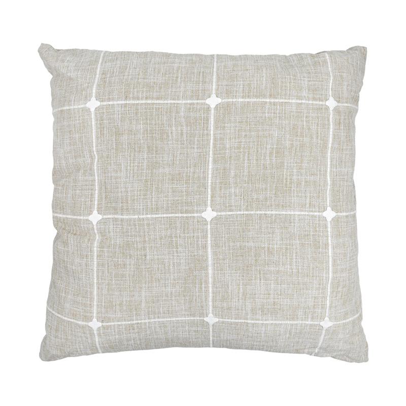 ΔΙΑΚΟΣΜΗΤΙΚΟ ΜΑΞΙΛΑΡΙ ΜΠΕΖ-ΛΕΥΚΟ 60x60εκ