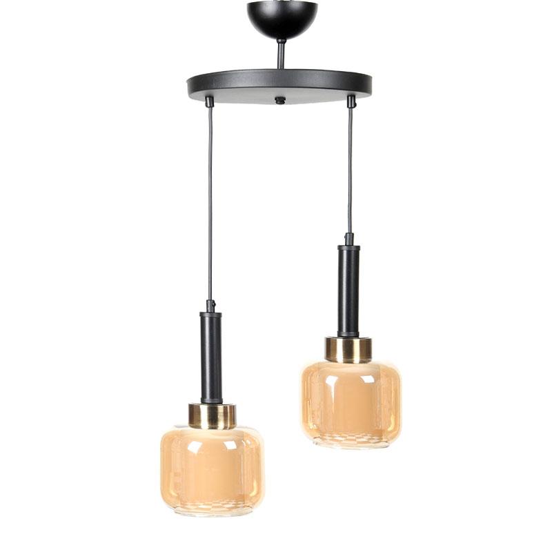 ΔΙΦΩΤΟ ΚΡΕΜΑΣΤΟ ΦΩΤΙΣΤΙΚΟ ΟΡΟΦΗΣ ΔΙΠΛΟ ΓΥΑΛΙΝΟ ΚΑΠΕΛΟ ΜΠΡΟΝΖΕ ΧΡΩΜΑ Ε27 25x75εκ