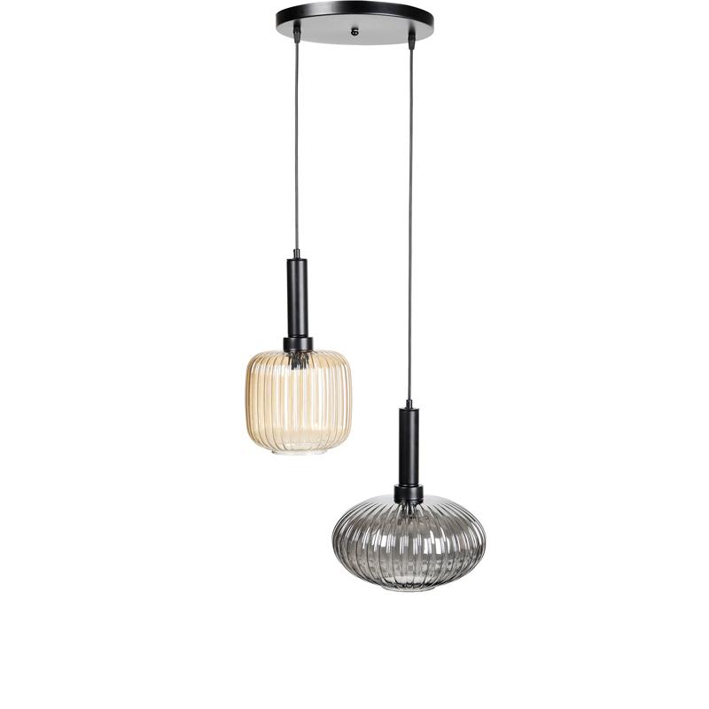 ΔΙΦΩΤΟ ΚΡΕΜΑΣΤΟ ΦΩΤΙΣΤΙΚΟ ΟΡΟΦΗΣ ΦΙΜΕ-AMBER Ε27 26x16εκ & 18x15εκ