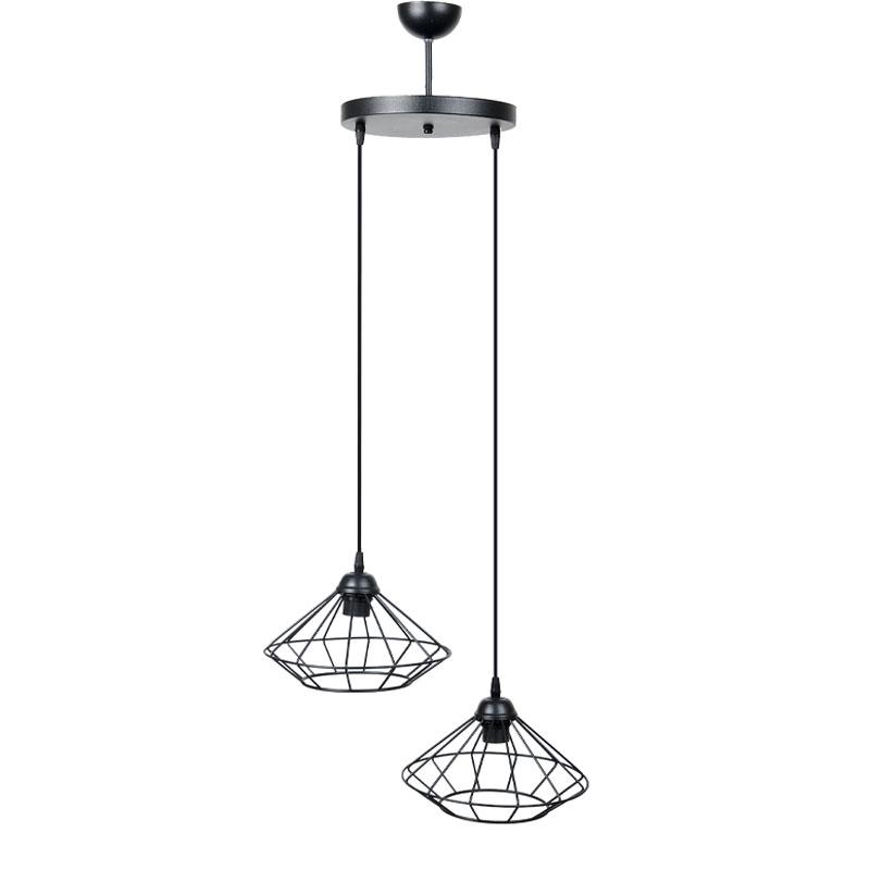 ΔΙΦΩΤΟ ΚΡΕΜΑΣΤΟ ΦΩΤΙΣΤΙΚΟ ΟΡΟΦΗΣ ΜΕΤΑΛΛΙΚΟ ΜΑΥΡΟ ΧΡΩΜΑ Ε27 25x75εκ