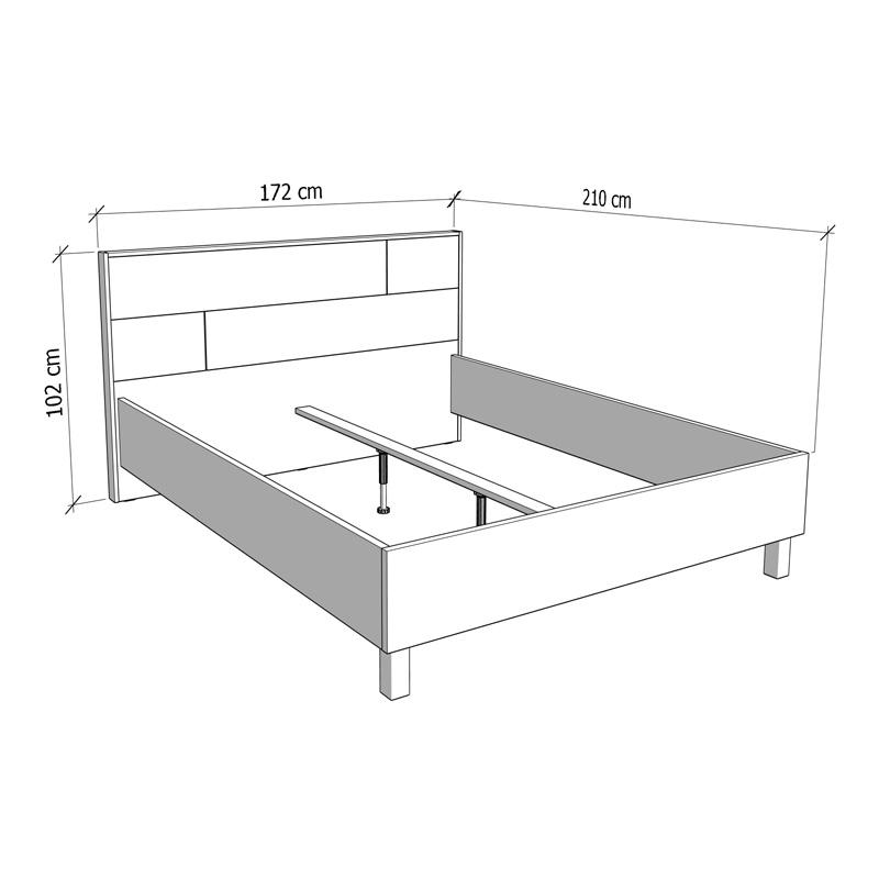 ΔΙΠΛΟ ΚΡΕΒΑΤΙ ALERIA 160 ARTISAN OAK ΧΡΩΜΑ 173x211x102εκ - Image 7