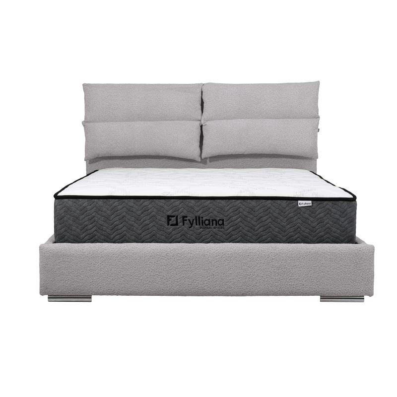 ΔΙΠΛΟ ΚΡΕΒΑΤΙ Andros ΓΚΡΙ ΧΡΩΜΑ 175x214x115εκ (160x200) - Image 3