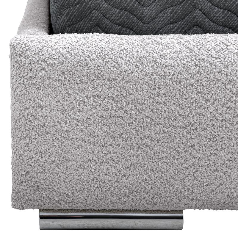 ΔΙΠΛΟ ΚΡΕΒΑΤΙ Andros ΓΚΡΙ ΧΡΩΜΑ 175x214x115εκ (160x200) - Image 4