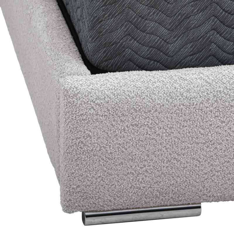 ΔΙΠΛΟ ΚΡΕΒΑΤΙ Andros ΓΚΡΙ ΧΡΩΜΑ 175x214x115εκ (160x200) - Image 5