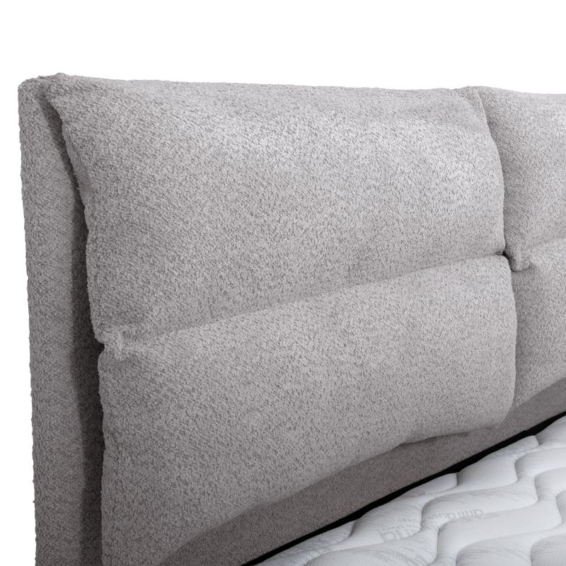 ΔΙΠΛΟ ΚΡΕΒΑΤΙ Andros ΓΚΡΙ ΧΡΩΜΑ 175x214x115εκ (160x200) - Image 7